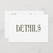 DETAILS | Floral Art Nouveau RSVP Karte (Vorne/Hinten)