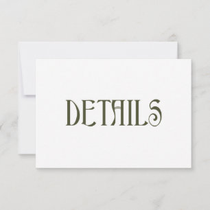 DETAILS   Floral Art Nouveau RSVP Karte