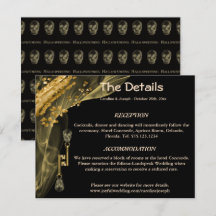 Details für Hallowedding mit schwarzen und goldene