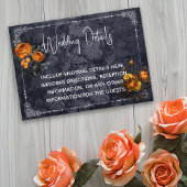 Details Halloween Wedding Orange Rose Begleitkarte