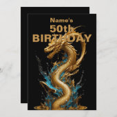 Details hinzufügen - Chinesischer Drache Geburtsta Einladung (Vorne/Hinten)