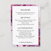 Details Hochzeit Fuchsia Verzauberung: Wasserfarbe Begleitkarte (Rückseite)