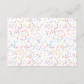 Details Hochzeiten farbenfrohe Regenbogen Confetti Begleitkarte (Rückseite)