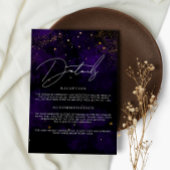 Details Hochzeitsdunkel Lila Zauberschwarz Begleitkarte