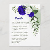 Details im Blumengarten in Royal blau Begleitkarte (Vorderseite)