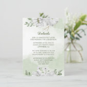Details im Grün der weißen Blume Begleitkarte (Stehend Vorderseite)