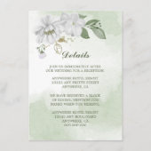 Details im Grün der weißen Blume Begleitkarte (Vorderseite)