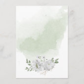 Details im Grün der weißen Blume Begleitkarte (Rückseite)