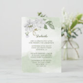 Details im Grün der weißen Blume Begleitkarte (Stehend Vorderseite)