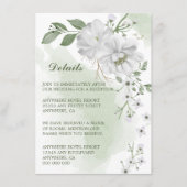 Details im Grün der weißen Blume Begleitkarte (Vorderseite)