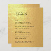 Details Imitate Gold Budget Hochzeitskarte (Vorne/Hinten)