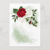 Details in Rot-Weiß-Blumengrün Begleitkarte (Rückseite)
