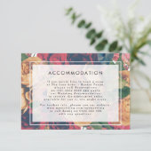 Details INFO Boho Floral Moderne Hochzeit Begleitkarte (Stehend Vorderseite)