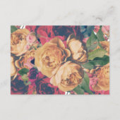 Details INFO Boho Floral Moderne Hochzeit Begleitkarte (Rückseite)