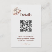 Details Insert for Pink Wedding Bells Invitation (Vorderseite)