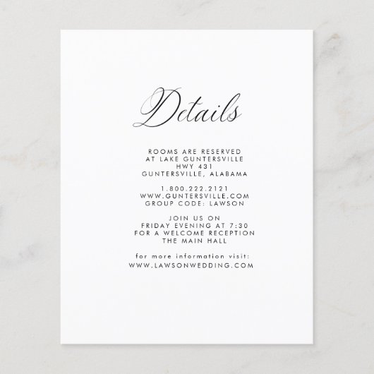 Details-Karte (Vorderseite)