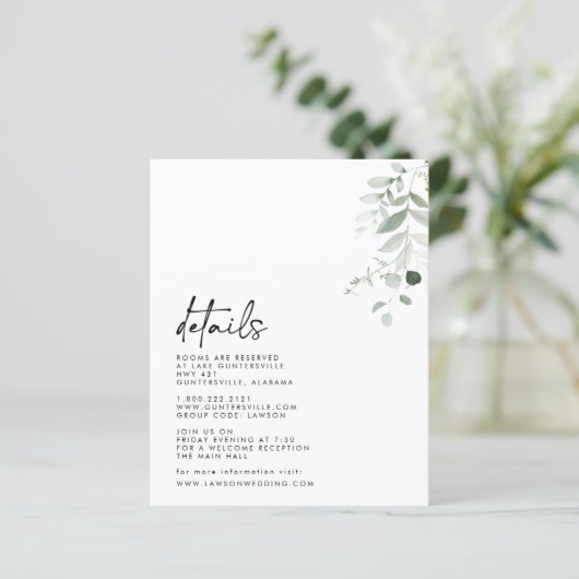 Details-Karte (Stehend Vorderseite)