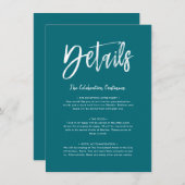 Details-Karte | Aquamarines Skript Einladung (Vorne/Hinten)