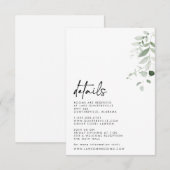 Details-Karte Begleitkarte (Vorne/Hinten)