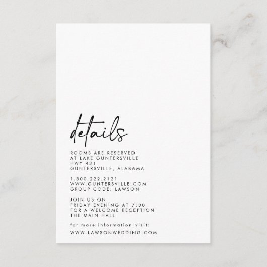 Details-Karte Begleitkarte (Vorderseite)