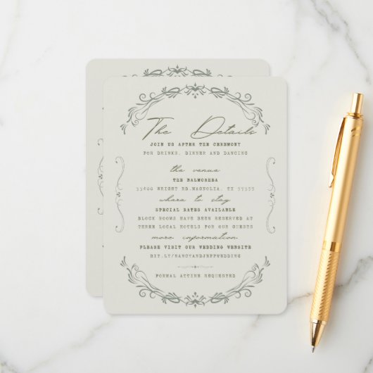 Details-Karte Begleitkarte (Vorderseite/Rückseite Beispiel)