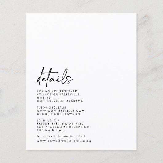 Details-Karte Flyer (Vorne)