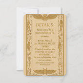 Details-Karte für alte ägyptische Hochzeiten Einladung (Vorderseite)