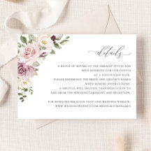 Details-Karte für die blumenfarbene Hochzeitssonne