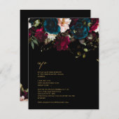 Details-Karte für PixDezines Moody Botanische Blum Einladung (Vorne/Hinten)