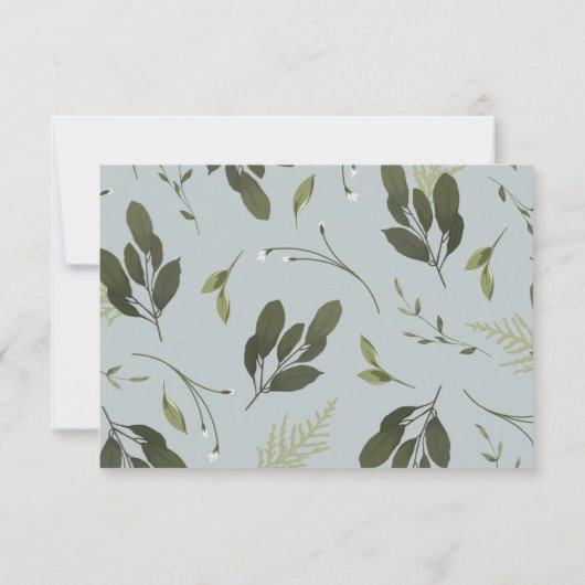 Details-Karte für Wild und Grün RSVP Karte (Rückseite)