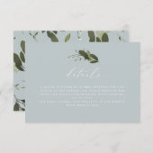 Details-Karte für Wild und Grün RSVP Karte (Vorne/Hinten)