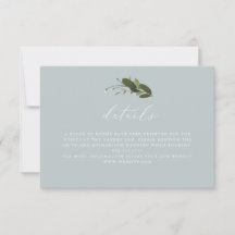 Details-Karte für Wild und Grün