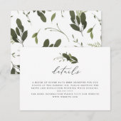 Details-Karte für Wild und Grün RSVP Karte (Vorne/Hinten)