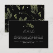 Details-Karte für Wild und Grün RSVP Karte (Vorne/Hinten)