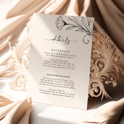 Details Karte Minimalistisch Elegante Skriptinform