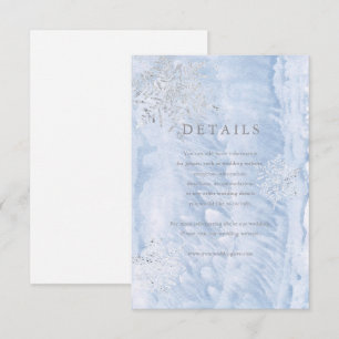 Details Karte zum Frozen Wintersilber Schneeflocke