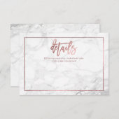 DETAILS-KARTEN/MARBLE+IMITATE ROSE GOLD BEGLEITKARTE (Vorne/Hinten)