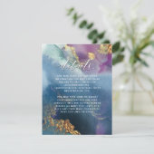 Details, Lila, Aquamarin und blau Vollfarben Begleitkarte (Stehend Vorderseite)