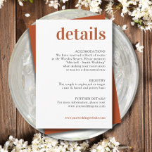 DETAILS Minimalistische Terracotta Rust Wedding