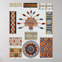 Details Of Decoration Ancient Assyrian Costume  Poster