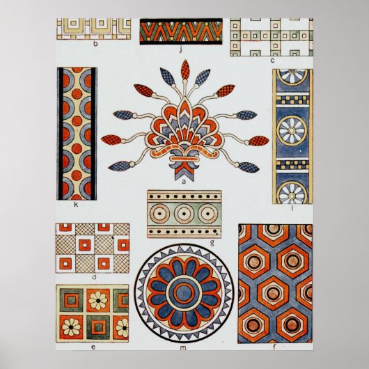 Details Of Decoration Ancient Assyrian Costume  Poster (Vorne)