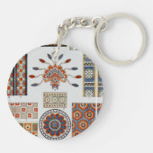 Details Of Decoration Ancient Assyrian Costume  Schlüsselanhänger (Rückseite)