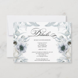 DETAILS | Pastel Dusty Blue Flowers Einladung