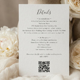 Details QR-Code RSVP Hochzeit Begleitkarte