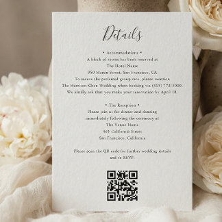 Details QR Code RSVP Wedding  Begleitkarte