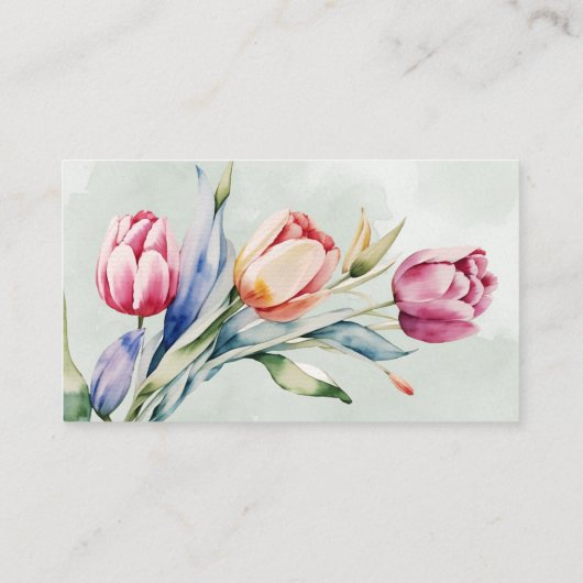 Details QR Code tulis spring Website Visitenkarte (Rückseite)