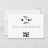 Details QR-Karte zu den Initialen für das Hochzeit RSVP Karte (Vorderseite)