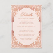 Details Rose Goldene Blüte Begleitkarte (Vorderseite)