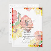 DETAILS | Rotwein und Gelb Begleitkarte (Vorne/Hinten)