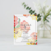 DETAILS | Rotwein und Gelb Begleitkarte (Stehend Vorderseite)